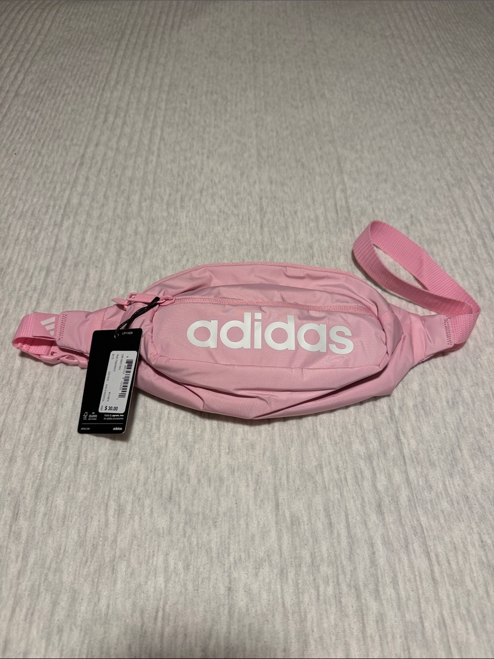 adidas Pink Crossbody Waist Pack with White Logo